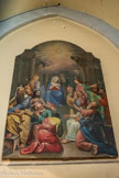 <center>La co-cathédrale Saint-Jérôme </center>Chapelle de la Vierge. Toile représentant la Pentecôte, début du XIXe siècle. Elle provient de la Chapelle Saint-Gilles.
A la Pentecôte, Jésus envoie l’Esprit Saint sur ses Apôtres sous forme de langue de feu.