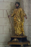 L'église de Riez <br>Statue de Saint Jean-Baptiste. Bois doré et peint, XVIIIe siècle