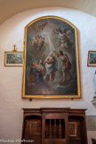 <center>Thorame Basse.</center>Baptême du Christ, XVIIIe. Le tableau a été peint d'après le Baptême du Christ de Pierre Mignard en 1666, diffusé par la gravure, notamment celle de Pierre Duflos, maintes fois copiée, par exemple à Colmars. Il est mentionné dans le questionnaire de 1840, il est donc antérieur à cette date. Il a été restauré en 2006-2009 par l'atelier Amoroso-Waldeis, restaurateur à Avignon (84).  Confessionnal, pin, 19e siècle.