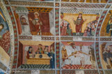 <center>Chapelle saint Sébastien à Roubion. </center> Son corps est jeté dans les égouts de Rome, représenté ici par des latrines du Moyen-Âge.