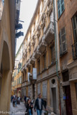 <center>Le Vieux Nice.</center>Rue Droite, ancienne rue principale.