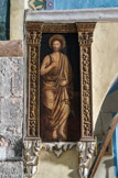 <center>La Croix-sur-Roudoule.</center>Église Saint-Michel romano-gothique. Fragment de retable de Bréa. Saint-Jean Baptiste est représenté avec le même visage que Saint Iréné à Levens