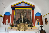 <center>La Croix-sur-Roudoule.</center>À l'entrée du village chapelle Notre-Dame du Rosaire. Retable et toile du 18ème siècle. Donation du Rosaire à saint Dominique et à sainte Catherine de Sienne. Autour, les Mystères de la Vierge.