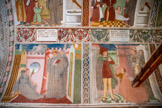 Chapelle Saint Maur. <br> Maur ressuscite un moine au crâne fracassé lors de la construction du monastère de Glanfeuil ; Maur guérit un aveugle, un nain le sollicite.
