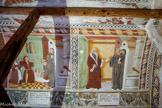 Chapelle Saint Maur. <br> Maur sauve un enfant tombé dans un puit en jouant ; Bertican, évêque du Mans donne à Maur une missive pour St Benoit.