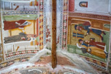 Chapelle Saint Maur. <br> Bertican, évêque du Mans donne à Maur une missive pour St Benoit. Sébastien est armé chevalier par Dioclétien.