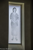 <center>Vassieux.</center>Les témoins, sérigraphie sur verre de Jean-Marc Cerino,  en collaboration avec l'atelier Thomas (vitraux). Ces deux témoins font référence aussi à ceux du livre de l'Apocalypse.