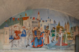 <center>Le château</center>La salle des fresques. Départ de Saint Louis pour la croisade.
