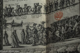 <center>La bibliothèque Mazarine. </center>  Cortège pour l'accueil de la reine Christine de Suède qui se trouve en tête.