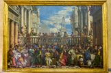 <center>Les Noces de Cana.</center> Peint en 1562-1563 pour le réfectoire des Bénédictins de San Giorgio Maggiore à Venise. Paolo Caliari, dit VÉRONÈSE. Vérone, 1528 - Venise, 1588.