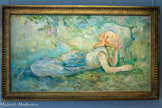 <center>Musée Marmottan Monet.</center> Berthe Morisot. BERGÈRE COUCHÉE
1891
Huile sur toile