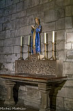 <center>Chapelle Sainte Clotilde. </center> Statue de Sainte Clotilde, par Claude Antelme Corbon, sculpteur (vers 1864) d'après les dessins de Viollet-le-Duc.
