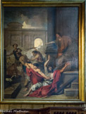 <center>Chapelle de la Sainte-Enfance  (ou Enfance Missionnaire). </center> Anciennement Chapelle Sainte-Genevieve. La Flagellation de Saint Paul et Saint Silas par Louis Testelin, 