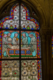 <center>Vitraux de la Sacristie du Chapitre. </center> Mort de sainte Geneviève.