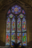 <center>Le Trésor de Notre-Dame. </center> Les vitraux de la salle principale de l’édifice qui représentent une série d’évêques de Paris furent exécutés par Maréchal de Metz.
