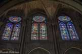<center>Les vitraux. </center> Sully, saint Marcel, sant Augustin, saint Jérôme, saint Luc, saint Jean