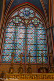 <center>Chapelle Saint Guillaume.</center>Vitrail  en grisaille. Alfred Gérente, maitre-verrier, 1863. Tentation d'Adam et Eve. Exécuté vers 1220-1225.