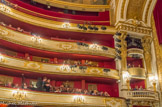 <center>La Comédie Française</center> La restauration de 2012 a eu pour objectif de retrouver une qualité acoustique, un rythme et des séquences architecturales, un décor plus vif, moins cossu et velouté, en utilisant principalement le bois comme surface réfléchissante du son, et en se référant aux architectures et décors antérieurs de la salle. Matière première des théâtres, à l’instar des instruments à cordes, le bois a été utilisé pour les parquets et les surfaces verticales. Ces travaux de rénovation, confiés à Sophie Bourgeois, directeur du Bâtiment et des Équipements de la Comédie-Française, ont été réalisés par Christophe Bottineau, l’architecte en chef des Monuments historiques.