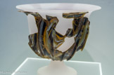 <center>Assiette à décor mosaïqué </center>Verre moulé. 10 av. J.C. -30 apr. J.C.