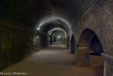 <center>Les cryptoportiques. </center> Les deux galeries, nord et sud, sont longues de 90 m, la galerie ouest de 60 m. Leur largeur atteint presque 10 m. L'emplacement des entrées, comme l'absence de communication directe entre ces galeries et le forum, nous permet de supposer que les cryptoportiques n'ont jamais été accessibles au public.