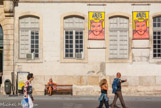 <center>L'archevêché. </center> Façade de l'évêché.
