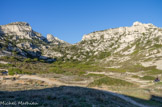 <center><center>Le plan des cailles. </center></center>A gauche, la tête de la Mounine. Au centre, la pointe Callot. A droite, la tête de Malvallon.