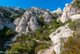 <center>Calanque de Podestat.</center>Au-dessus de la calanque.