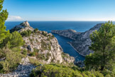 <center>Vue du Crêt de saint Michel</center>Le belvédère, la Calanque de Morgiou