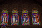 <center>Couvent et Eglise des Dominicains. </center> Bienheureux André Abel Lon et Bertrand de Garrigue, Bienheureux Romée Catalan et saint-Louis-Bertrand, st Gonzagues de Telme et st Hyacinthe, st Dominique et st François d'Assise.
