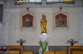 <center>Basilique du Sacré-Cœur. </center>  Bas-côté droit. Statue de la Vierge à l'Enfant, datée du début du XVIIIème siècle