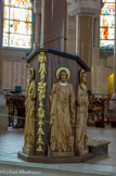 <center>Basilique du Sacré-Cœur. </center> La chaire,, avec les statues des quatre évangélistes.