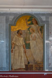 <center>Saint Joseph intra muros. </center> Salle du catéchisme. La sanctification de Saint Joseph par Pierre Jean (1890).