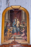<center>Eglise St Lazare. </center> Collatéral de doite. Le couronnement de la mère de Dieu, 1844, de Jean-Joseph Dassy. Quatre anges entourent la Vierge et Jésus enfant en train de couronner sa mère.