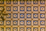 <center>Eglise St Lazare. </center> Le plafond à caissons.