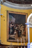 <center>Eglise St Lazare. </center> La résurrection de Saint Lazare. Lazare debout écarte les pans de son linceul, Marie de Béthanie est à genoux devant le Christ tandis que Marthe s'élance vers son frère ressuscité.