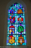 <center>Chapelle Saint Joseph. </center> Vitraux modernes.