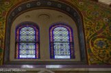 <center>Chapelle de saint Lazare.</center>Baies vitrées avec les noms des donateurs.