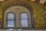 <center>Chapelle saint Joseph.</center>Baies vitrées avec les noms des donateurs.