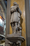 <center>L'église de La Trinité. </center> Statue de saint Roch.