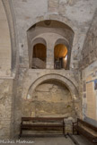 <center>La chapelle d'Ysarn. </center>XIIe siècle. Elle est bâtie en blocs de grand appareil en pierre de La Couronne. L'arcade sert de fondation au mur latéral de l'église supérieure. Après une période de repliement (VIIe- IXe siècles), une communauté bénédictine est installée en 977. L'abbatiat de Wifred (1005-1020) puis celui du moine catalan Isarn (1020-1047) donnent un rayonnement important à l'abbaye. La prospérité se manifeste par des donations et par l'affiliation de nombreux prieurés localisés non seulement en Provence, mais également en Catalogne, dans le sud du Massif central et jusqu'en Sardaigne.
La Vita Isarni (Vie d'Isarn) évoque les cryptes dans un récit relatant l'apparition du dragon menaçant l'abbé qui, de nuit comme il en avait l'habitude, priait dans les cryptae martyrum (les cryptes des martyrs).
Une charte, falsifiée par la suite, situe en 1040 la dédicace d'une nouvelle abbatiale dont il ne reste aucune trace archéologique. C'est ce document qui attribue pour la première fois à Jean Cassien la fondation du monastère.