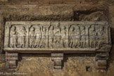 <center>La chapelle Saint-Mauront.</center>Sarcophage dit « des compagnons de Saint Maurice ». Fin du IVe siècle, décor historié sur une grande face, écailles adjacentes sur les petites faces, marbre de Carrare.
Le Christ est assis au centre, dans une exèdre, les pieds reposant sur un rocher d'où sourdent les Quatre Fleuves. Il enseigne à deux personnages tandis qu'un homme et une femme, en attitude de donateurs, l'adorent agenouillés à ses pieds. Les scènes latérales associent Paul à gauche (apparition du Christ et lapidation à Lystra), à la passion du Christ à droite (arrestation-comparution devant Pilate qui se lave les mains).