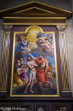 <center>Eglise Saint-Louis-en-l'Île</center>La chapelle des fonts baptismaux. Le Baptême de Jésus par Saint Jean-Baptiste, par Bouzonnet dit Stella (1645).