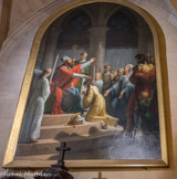 <center>Église Saint-Germain-l'Auxerrois.</center> Chapelle de st Augustin.  Tableau de Jacques-Augustin-Catherine Pajou, 1818, offert par Louis XVIII.  La Consécration de sainte Geneviève,