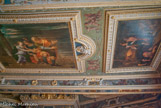 <center>Salon Louis XIII ou Chambre Ovale ou Cabinet du Roi. </center> Le plafond.