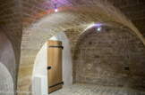 <center>Le château d’Asnières. </center>La cave, aux murs épais, forme une salle rectangulaire au milieu de laquelle se trouvent deux gros piliers carrés. Elle est couverte par des voûtes d'arêtes, reposant sur les piliers centraux ainsi que sur des piliers engagés dans les murs. La plaque fixée au sol à proximité du pilier central donne l'accès à un puits qui alimentait en eau le château. Une grande partie de la cave proviendrait de la « Seigneurie » d'Asnières, édifice présent avant la construction du château et que le Marquis de Voyer d'Argenson aurait fait détruire en partie.