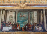 <center>Le salon d'Hercule. </center> Le Repas chez Simon le pharisien, de Véronèse. Cette peinture à l'huile à thème religieux est datée de 1576. Le cadre fut sculpté par Jacques Verbeckt.