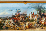 <center>La galerie des Batailles.</center> Bataille de Fontenoy, gagnée par le maréchal de Saxe en 1745,  d'Horace Vernet.