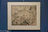 <center></center>Carte Marine de la Caspienne avec la représentation de l’Ararat et des commerçants arméniens. 1668.