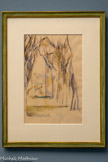 <center>L'Allée des marronniers au Jas de Bouffan</center>1890 – 1895.
Aquarelle et graphite sur papier.
Collection particulière