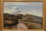 <center>Le Tibre hors de la Porte du Peuple à Rome</center>Huile sur papier marouflé sur toile Legs Granet 1849